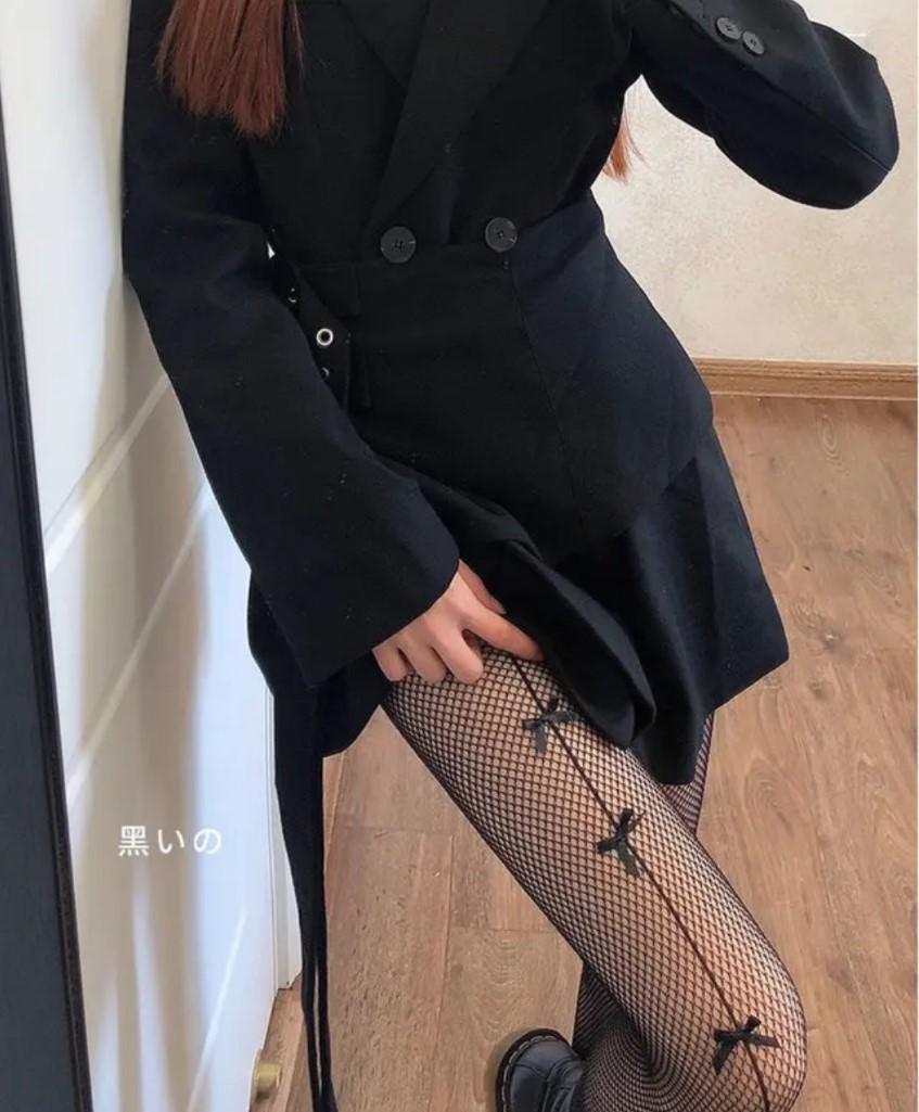 Quần tất lưới, vớ quần lưới đính nơ phong cách, sangtrọng, quyếnrũ, hàng Hot..trend Nữ đen Women Áo Bra