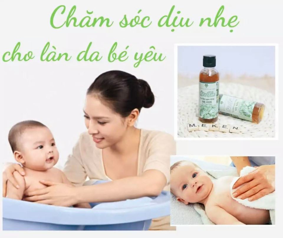 SỮA TẮM LÁ KHỔ QUA RỪNG MẸ KEN -100ML ( Hỗ trợ trị rôm sẩy cho bé ,hăm tả, ngứa da)