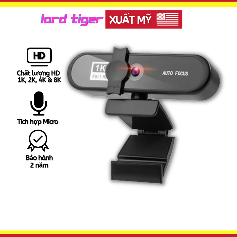 Xuất Khẩu Mỹ - Webcam Full HD 1K 2K 4K 8K Camera Máy Tính Tự Động Lấy Nét The Deosdsd WC4 VD1 - Hàng Chính Hãng