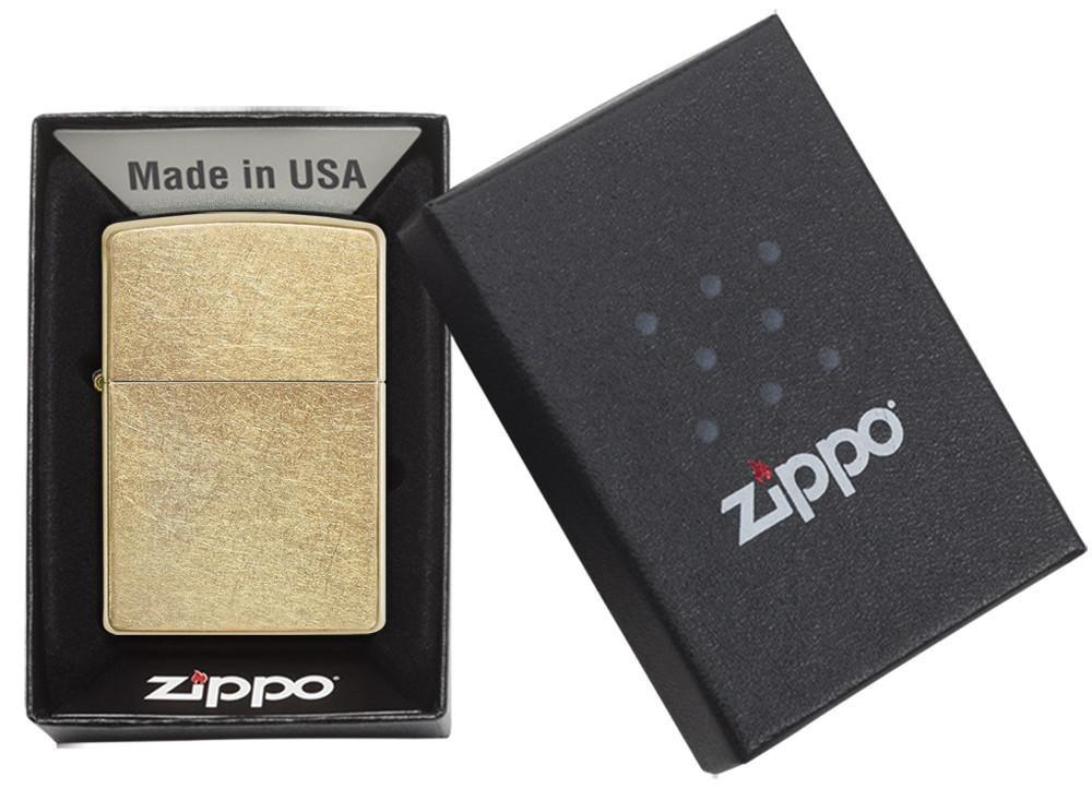 Bật Lửa Zippo Vàng Xước Bụi 207G