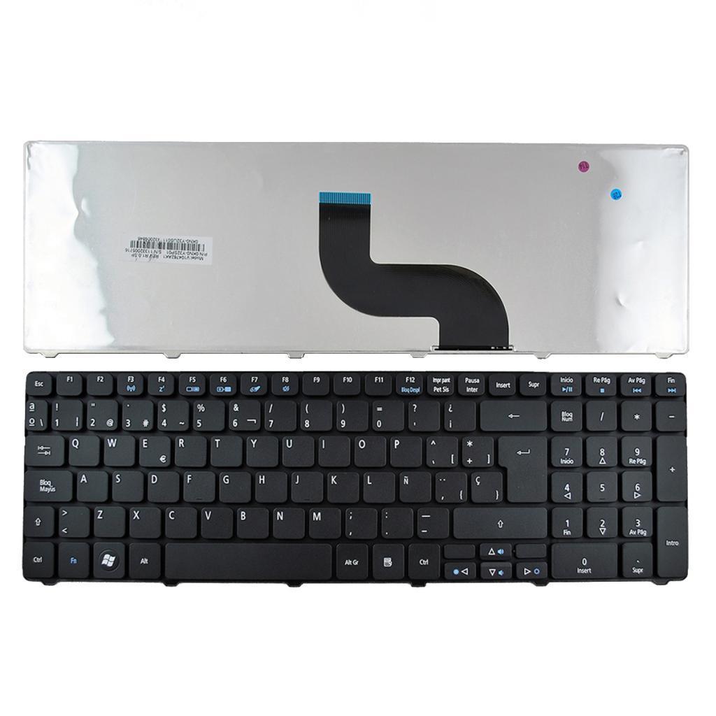 Laptop SP Spanish Keyboard Replacement Fits for AS5741G Black