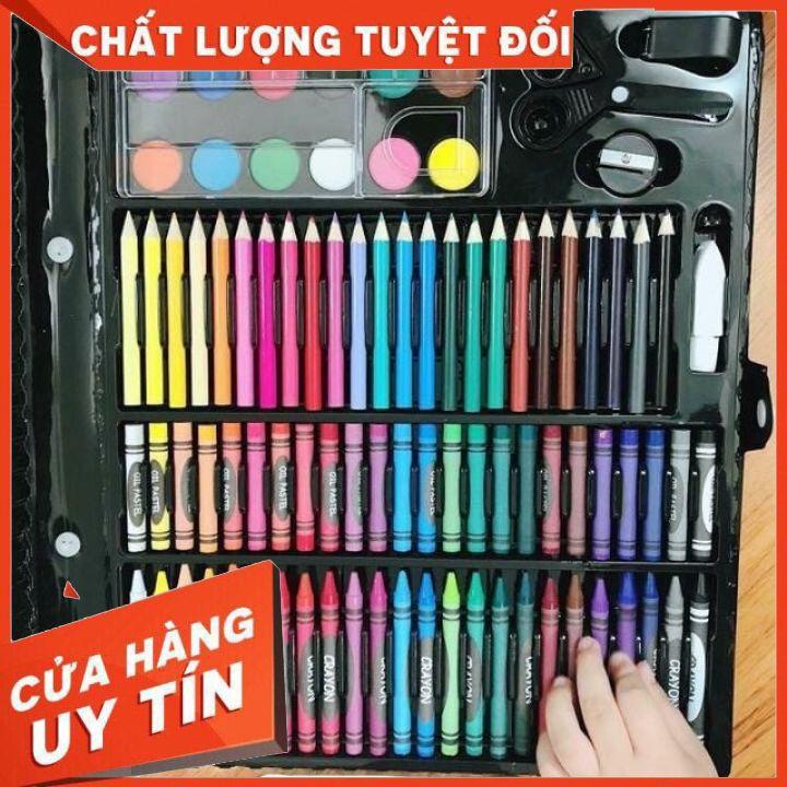 Bộ hộp màu 150 chi tiết cho bé tô vẽ thỏa thích (ảnh thật)