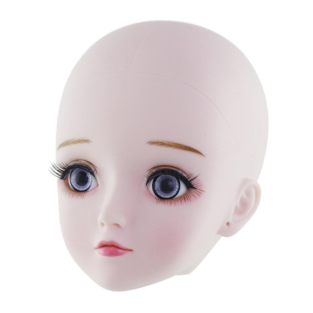 BJD Doll 1/ Dolls Head Model with 4D Eyes DIY Dolls Accessory Girl