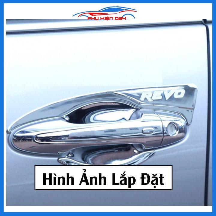 Ốp tay hõm mạ crom Hilux Revo sáng bóng chống trầy bảo vệ cửa xe ô tô