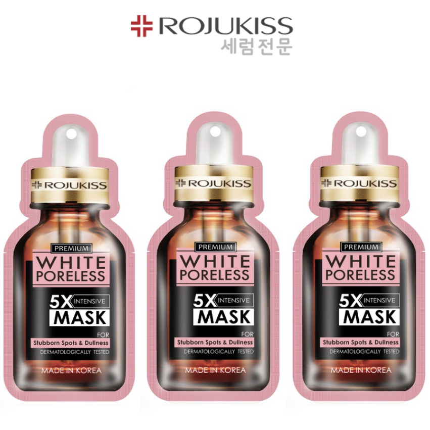 Combo 3 mặt nạ Rojukiss làm mờ vết thâm & dưỡng da sáng mịn