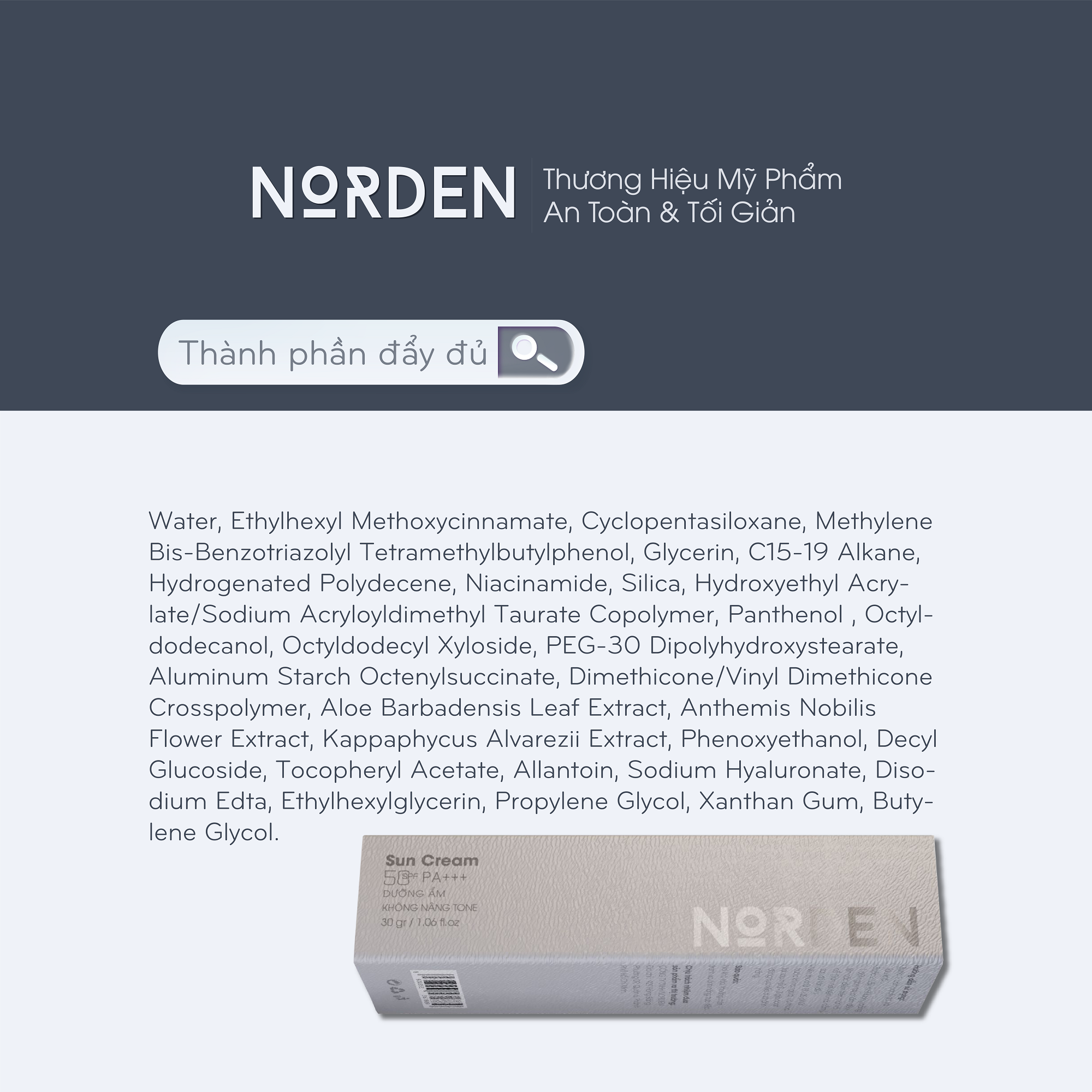 Combo x2 Kem Chống Nắng Cho Nam Chống Tia UVA/UVB-Dưỡng Ẩm-Không Nâng Tone-Sáng Da-Ngừa Lão Hóa NORDEN SUNCREAM