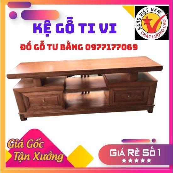 KỆ TI VI GỖ XOAN ĐÀO RỘNG 40X DÀI 1M2 SANG TRỌNG DÙNG PHÒNG KHÁCH TỰ NHIÊN