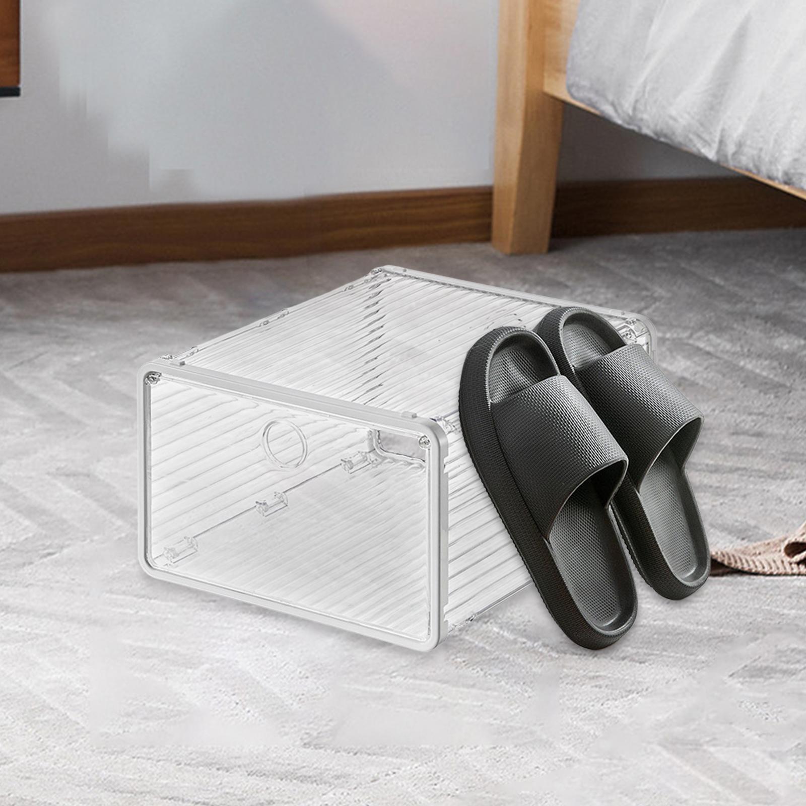 Shoe Storage Box Shoe Organizer with Lid Shoe Holder for Closet Apartment RV