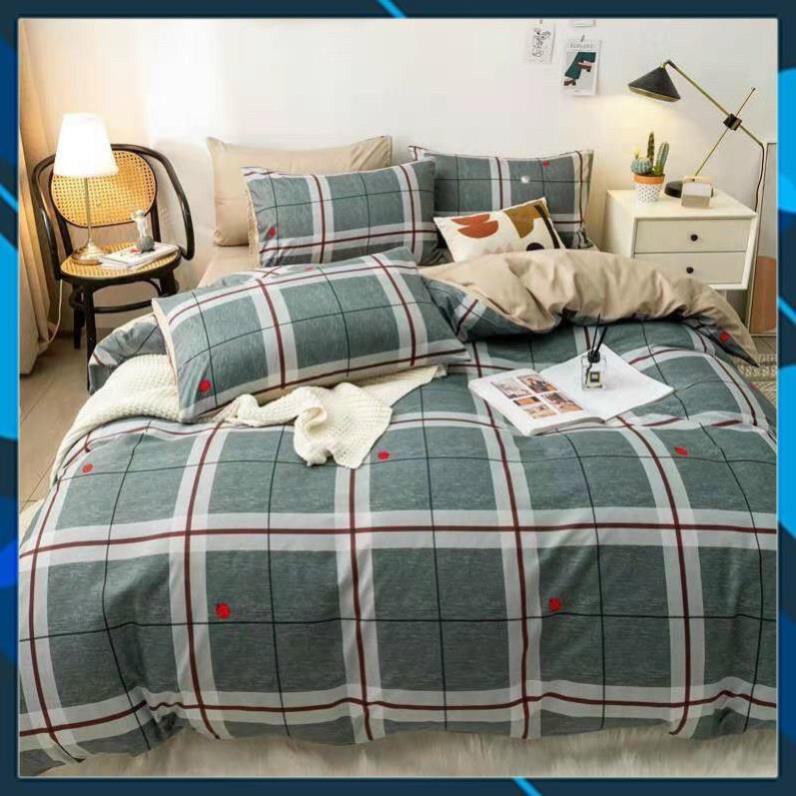 Bộ chăn ga Cotton poly vintage chăn ga Hàn Quốc đủ size miễn phí bo chun