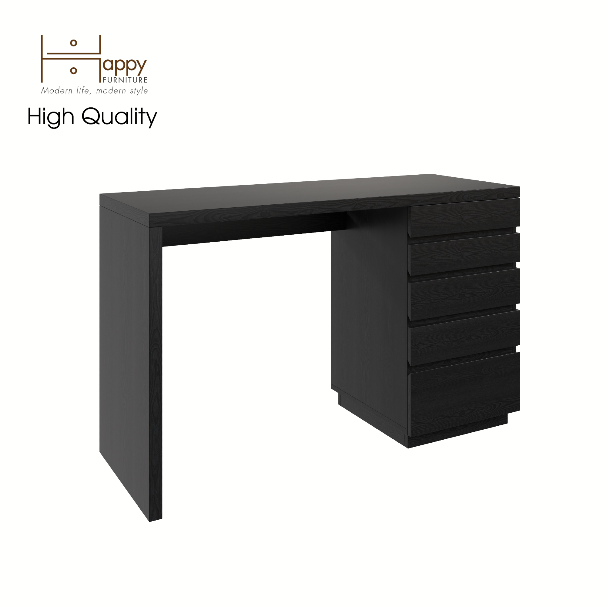 [Happy Home Furniture] MACRO, Bàn làm việc - 5 ngăn kéo,  120cm x 45cm x 75cm ( DxRxC), BAN_010