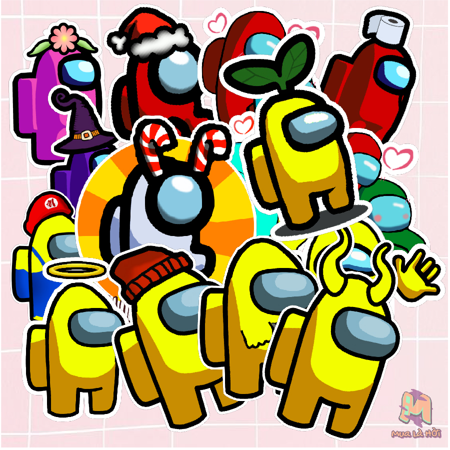 Miếng dán Stickers chủ đề Among Us