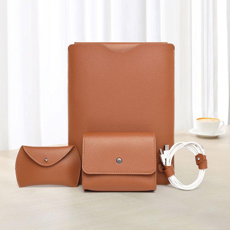 PU Laptop Cho Macbook Air 13 2020 M1 A2337 Pro A2338 Laptop Túi Chống Nước Funda Bao Da Máy Tính Máy Tính túi 15 12 11 Inch