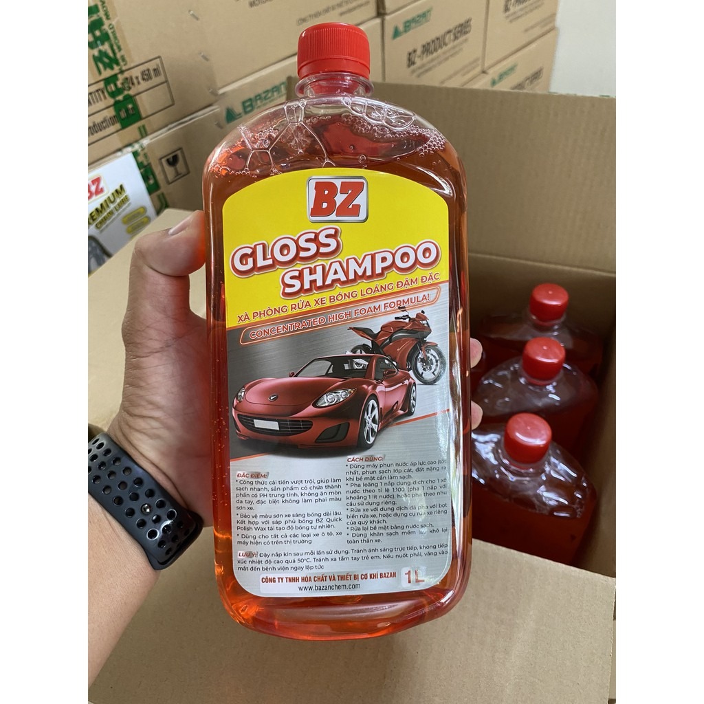 Nước rửa xe đậm đặc BZ Gloss Shampoo 1000ml