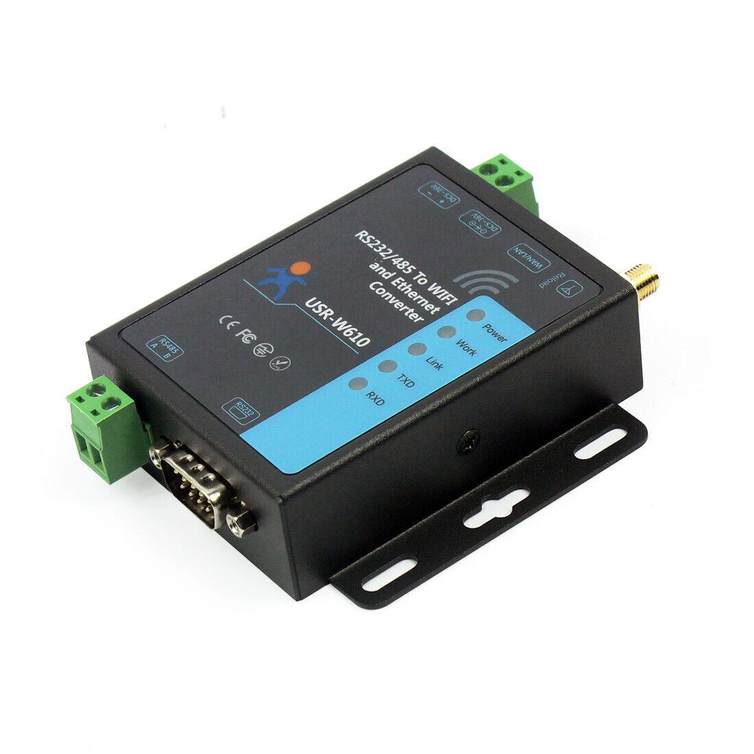 USR-W610 RS485/RS232 hỗ trợ Cổng Modbus TCP/RTU Bộ chuyển đổi WiFi nối tiếp sang Ethernet công nghiệp