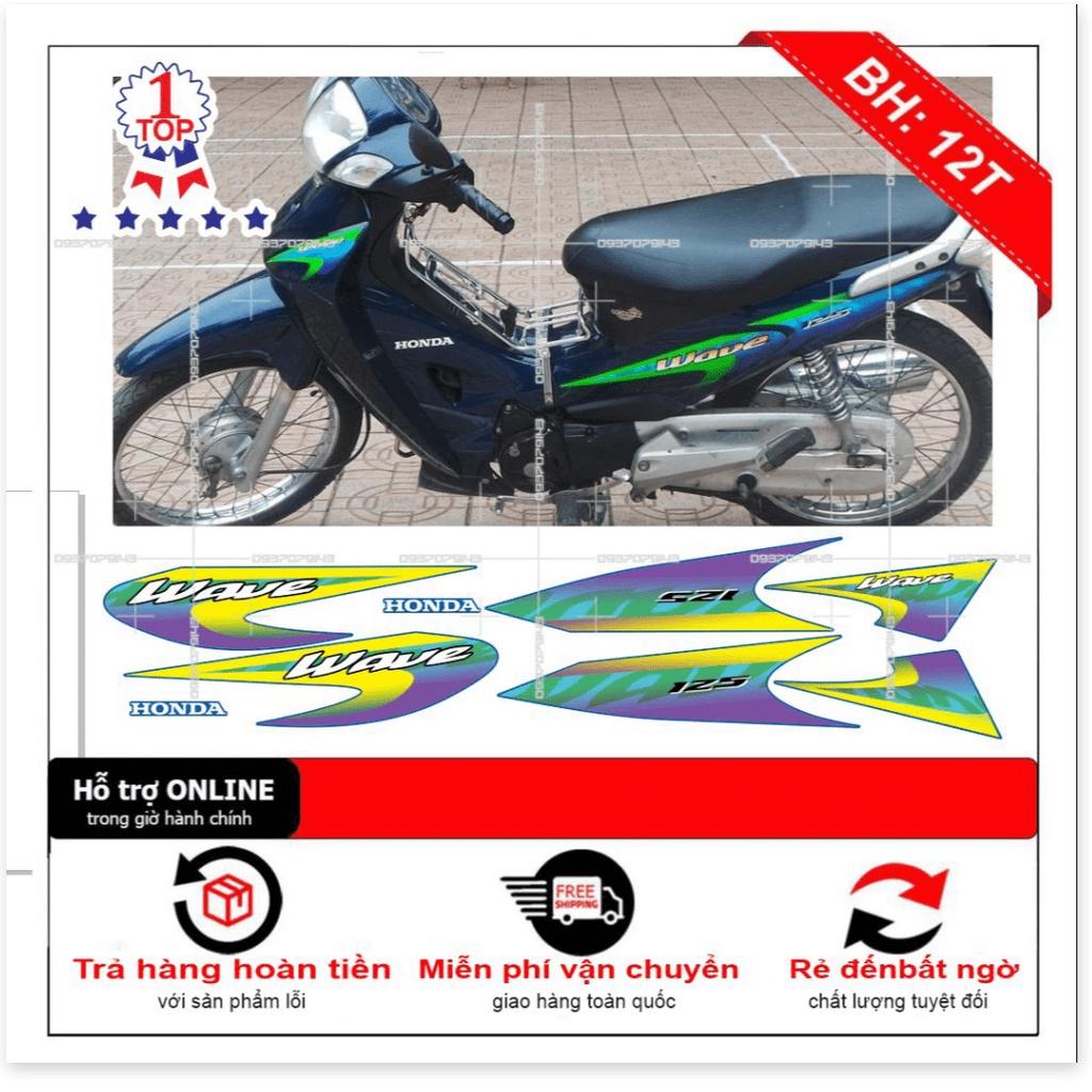 Tem rời wave 125 xanh vàng