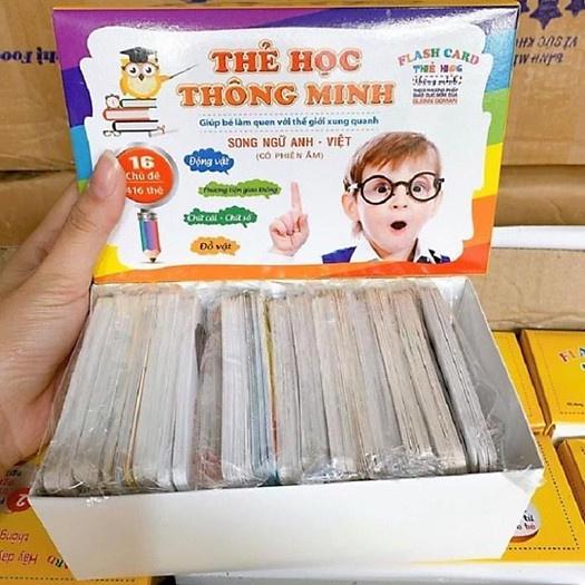 Bộ thẻ học thông minh cho bé 16 chủ đề 416 thẻ song ngữ Anh Việt Glen Doman