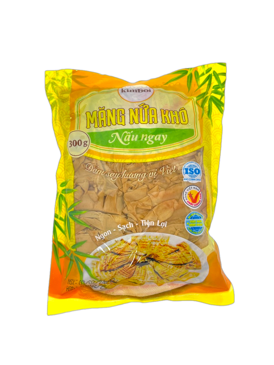 COMBO 6 gói Măng Nứa Khô Nấu Ngay Kim Bôi 300g - TẶNG 1 lọ Măng Muối Ớt Dổi chua cay Kim Bôi 500g - Đặc sản Tây Bắc