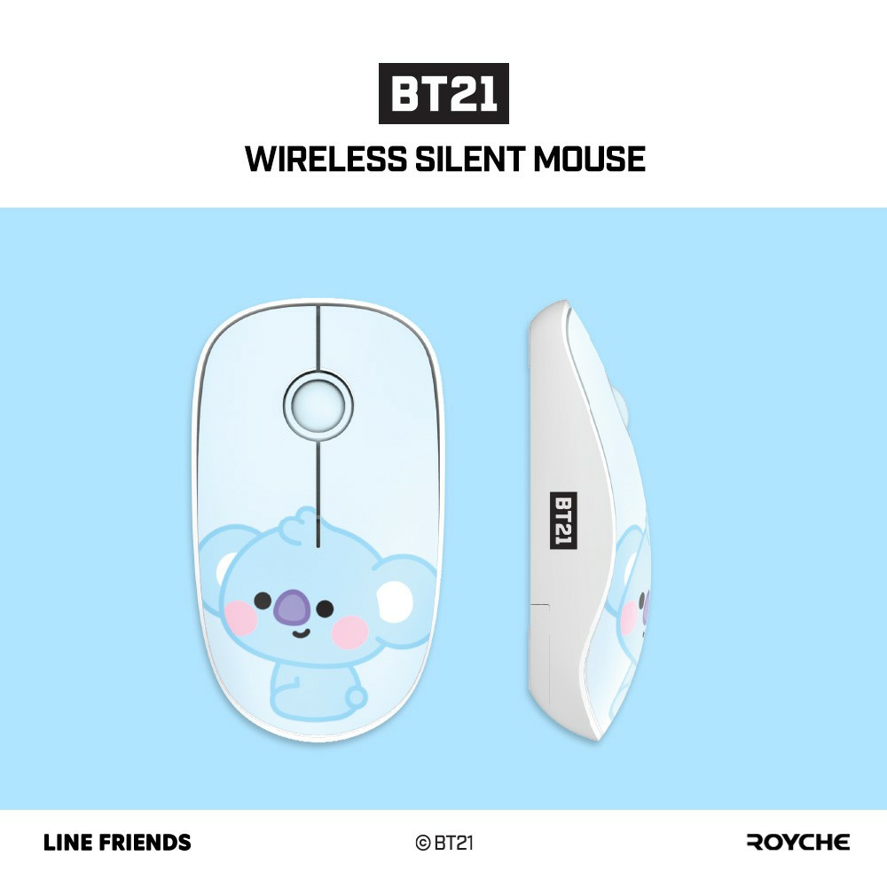 CHUỘT MÁY TÍNH KHÔNG DÂY CHỐNG ỒN BT21 BABY BEENS MOUSE