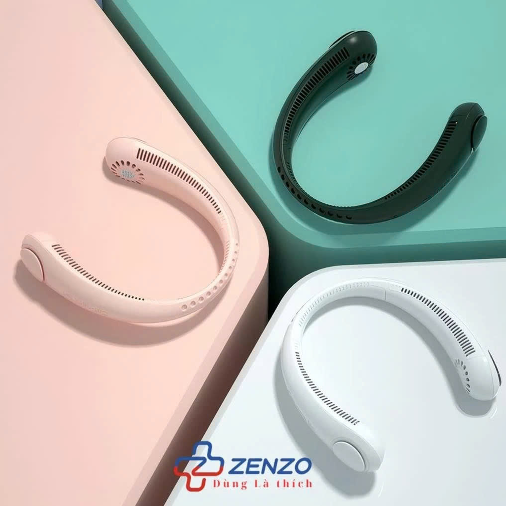 Khuôn giò Quạtt Đeo Cổ Mini Không Cánh - Tích Điện, Thời Trang, Dáng Thể Thao Siêu Phẩm Mùa Hè