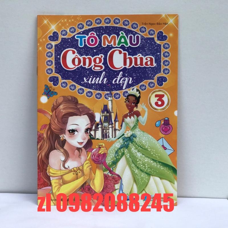 tập tô màu cong chúa xinh đẹp