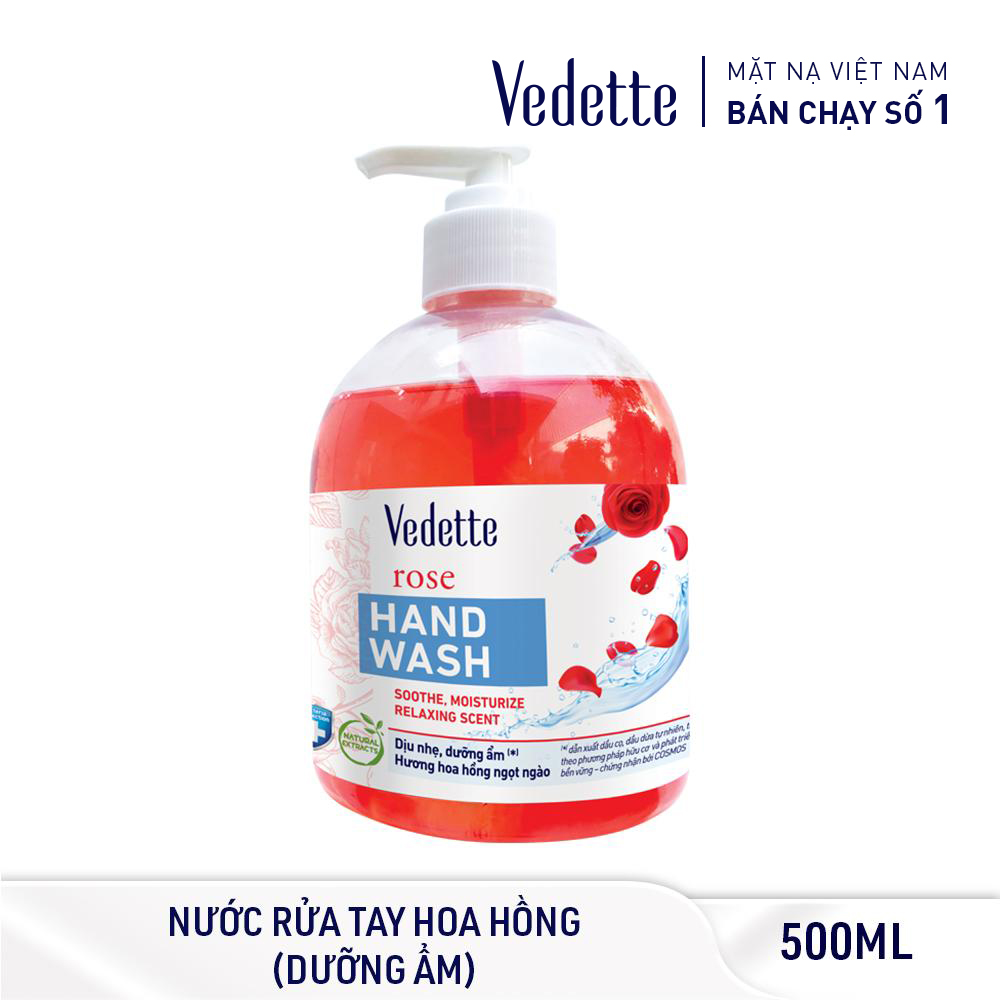 Nước Rửa Tay VEDETTE Các Loại 500ml Dạng Chai - Kháng khuẩn và Dưỡng ẩm