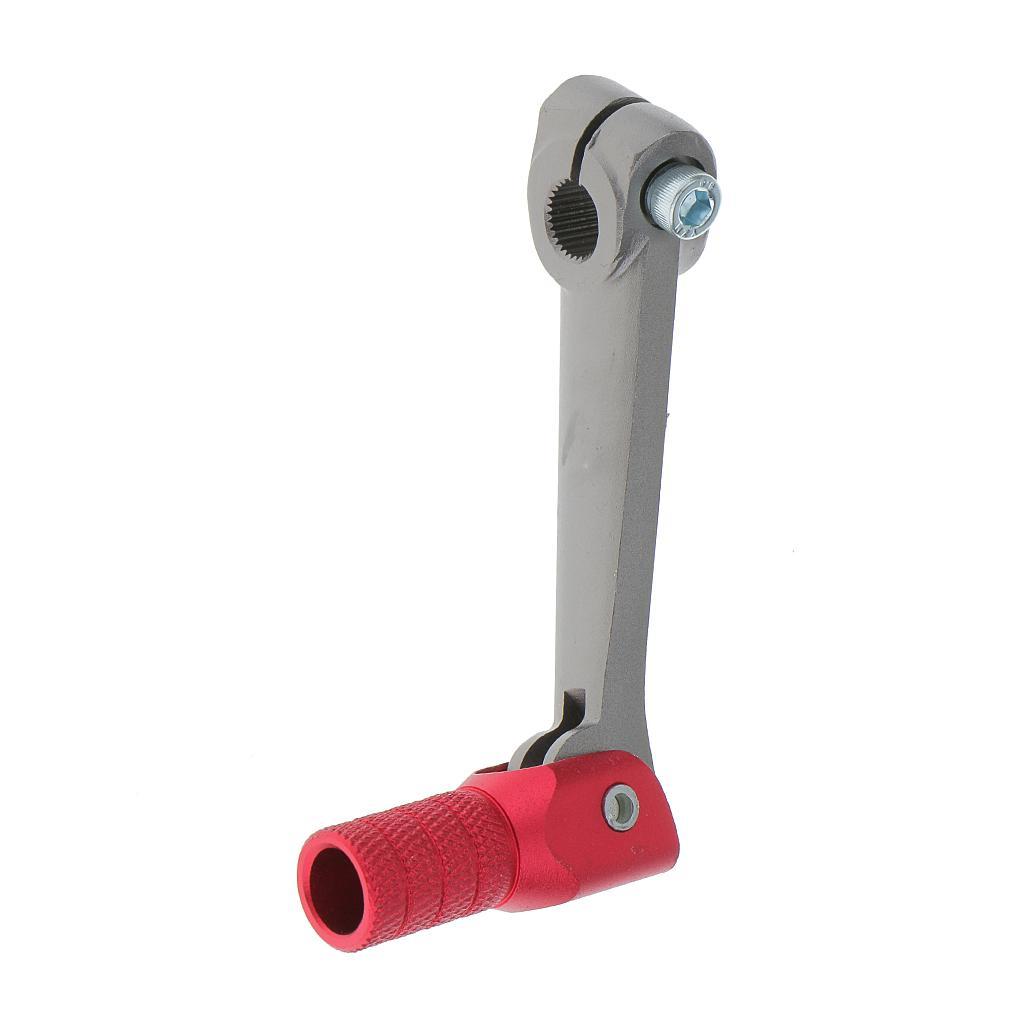 2-6pack Aluminum Folding Gear Shifter Lever For Engine Peg Motor Drive Black/Red