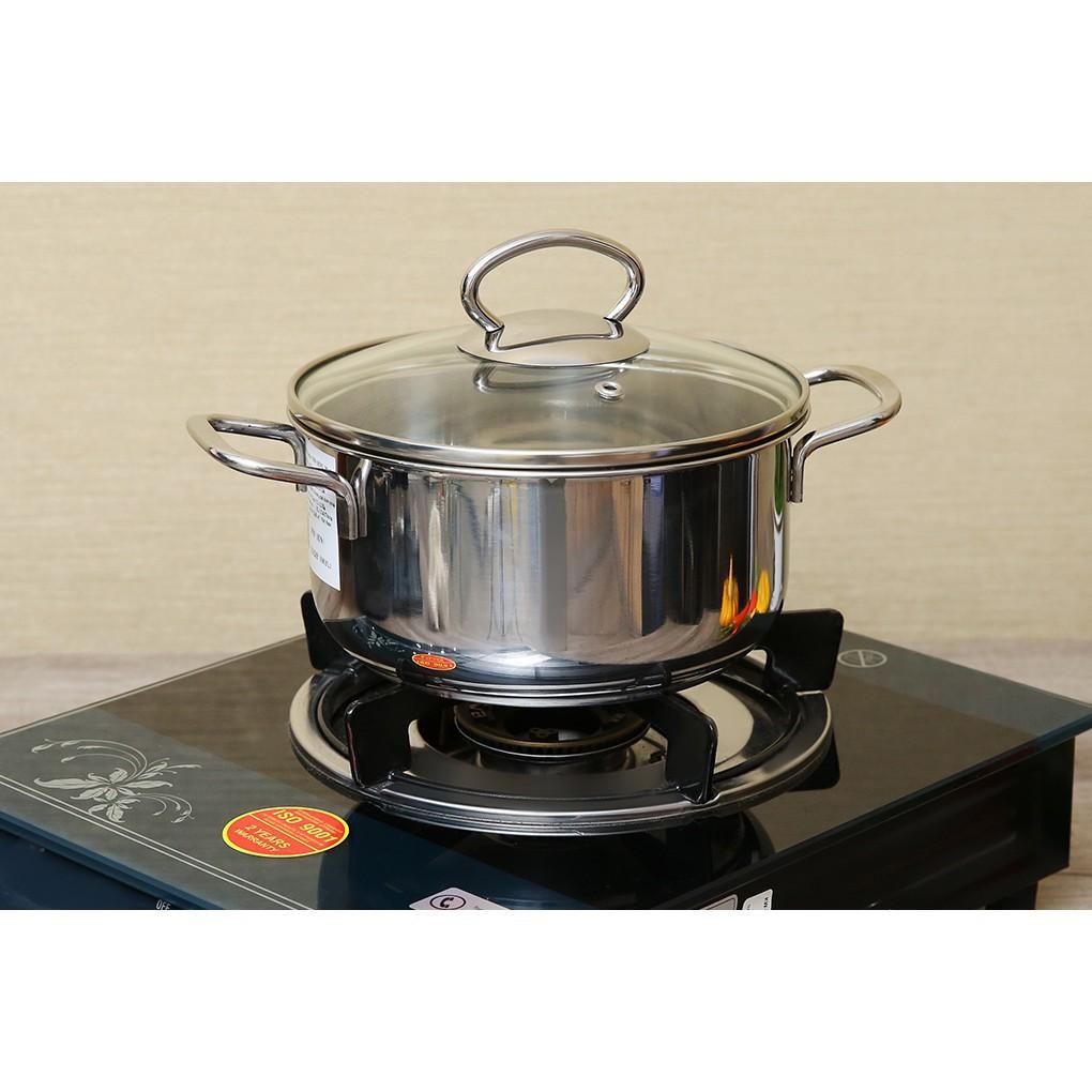 Nồi inox bếp từ Fivestar nắp kính , dùng được mọi bếp , tặng 1 vá canh