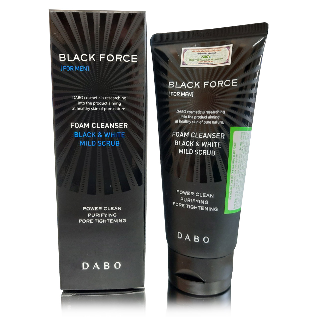 Sữa Rửa Mặt Than Dành Cho Nam Dabo Black Force (120ml)