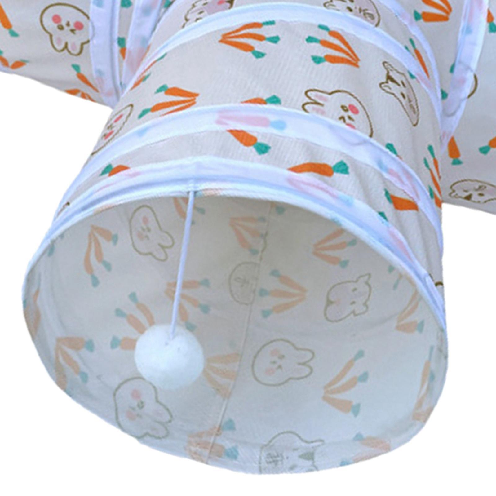 Pet Cat Tunnel Hanging Toy Ball Collapsible Training for Puppy Rabbit Kitten T