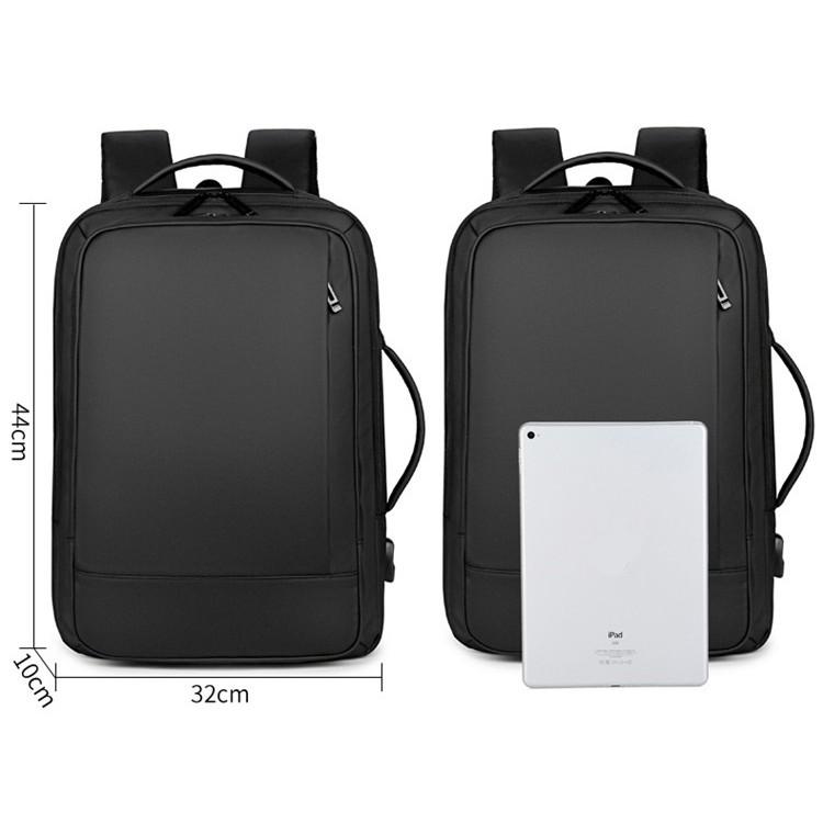 Balo Nam Cao Cấp Đựng Laptop đi làm đi học Ohazo Đa Chức Năng, Chống Nước, Chống Xước - Tặng kèm cáp sạc USB - BL145
