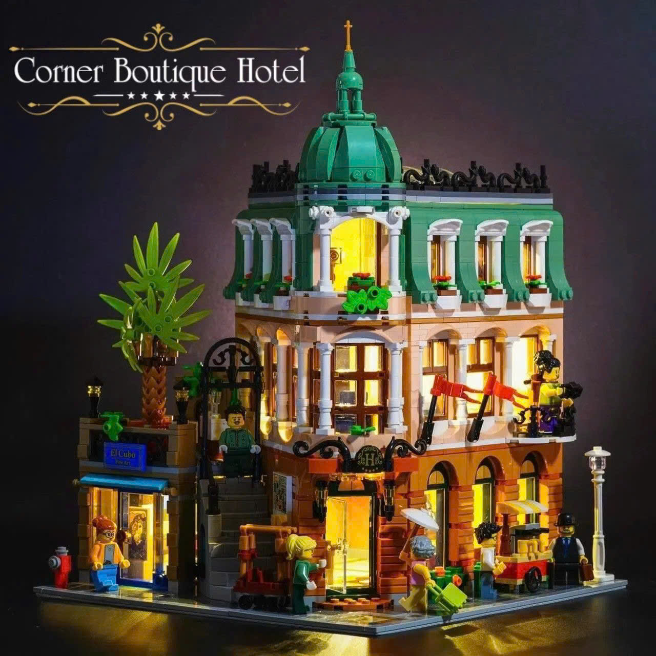 Bộ Lắp Ráp Mô Hình Khách Sạn Corner Boutique Hotel Mini – Đồ Chơi Xếp Hình Kiến Trúc 3D Cho Bé &amp; Người Lớn - HÀNG CHÍNH HÃNG MINIIN