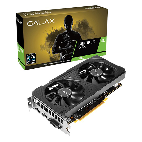 Card Màn Hình VGA Galax GeForce GTX 1660 EX 6GB GDDR5 (1 Click OC)  60SRH7DS04EK WHITE - Hàng Chính Hãng