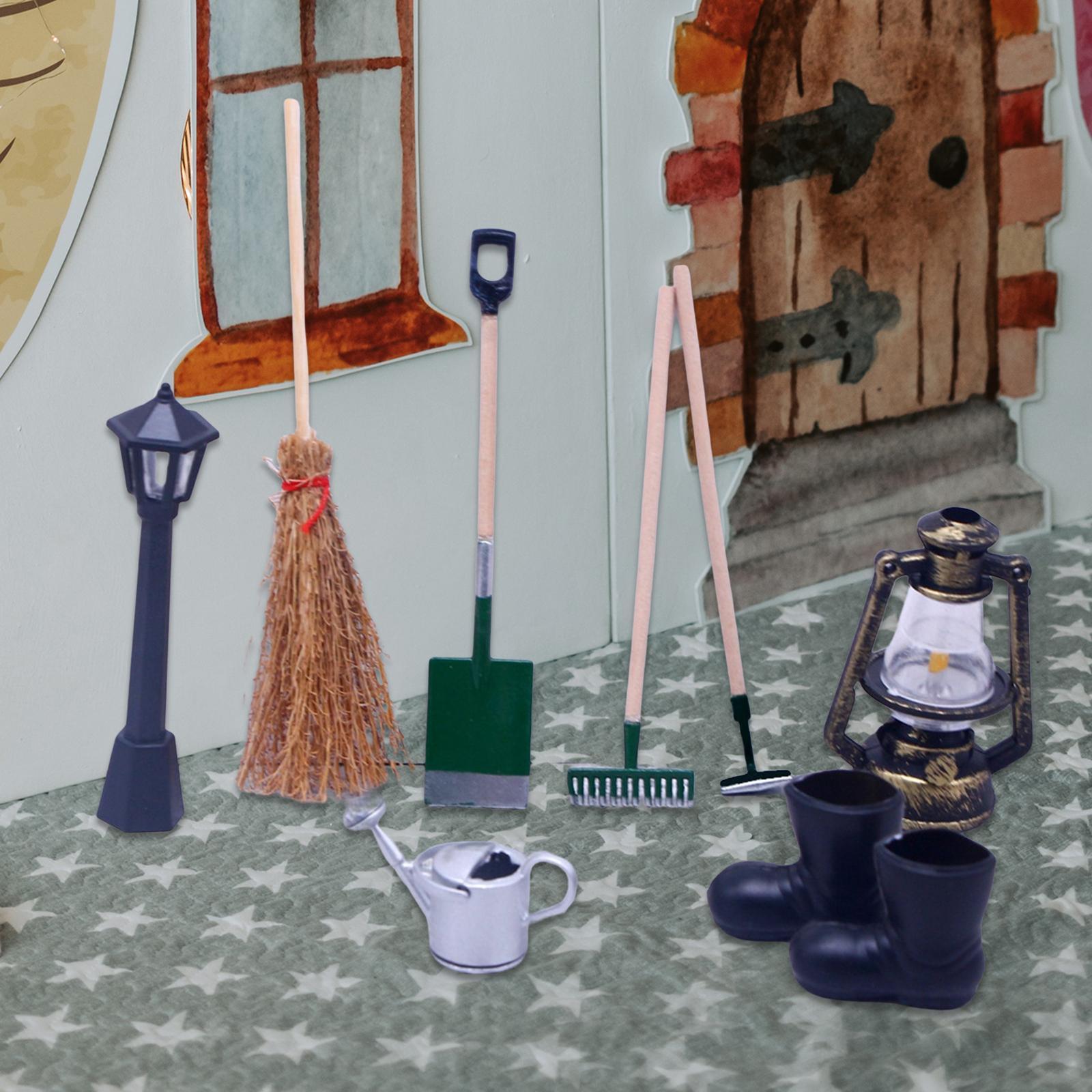 Dollhouse Garden Tools Pretend Play for Fairy Garden Micro Landscape Decor