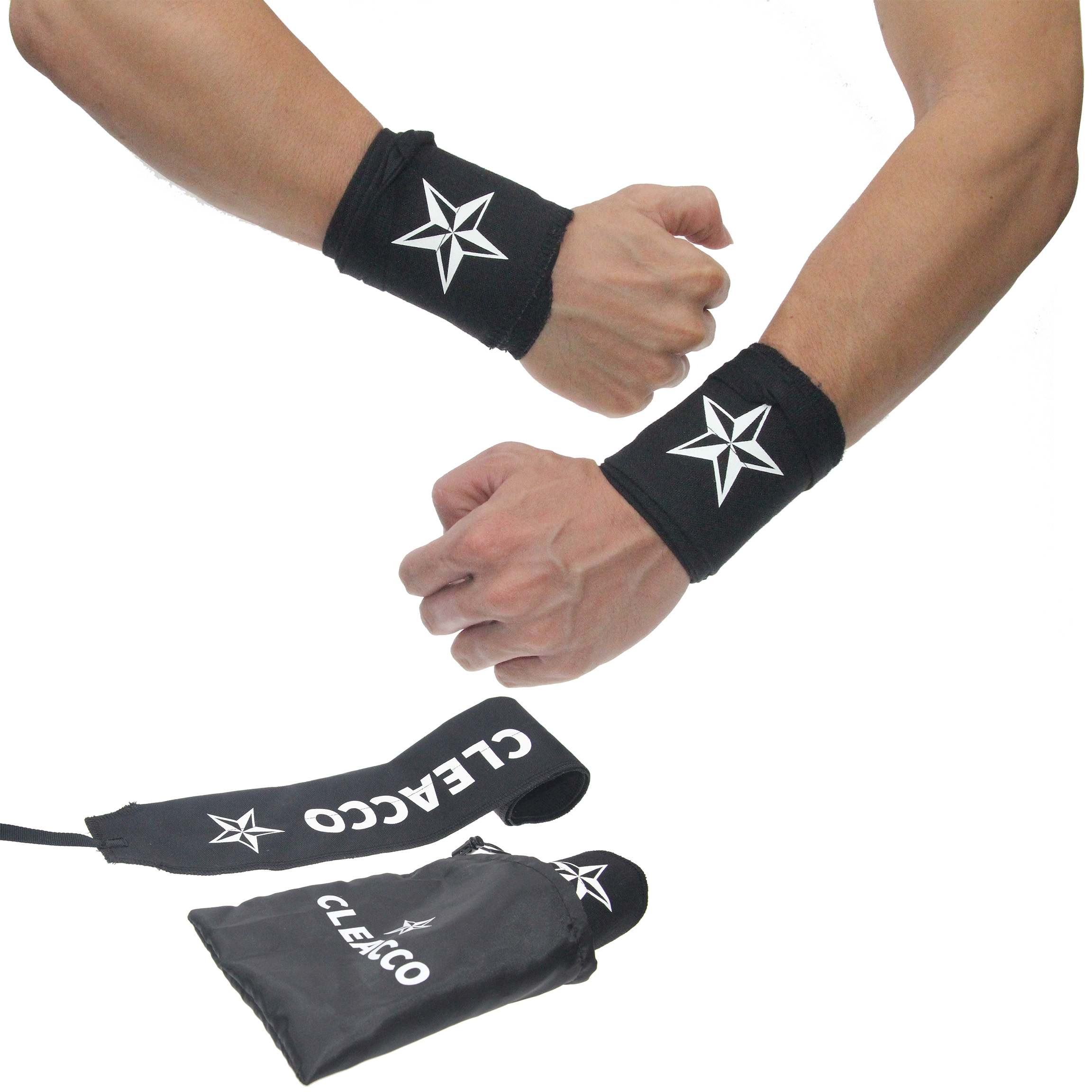 Bộ Băng Quấn Bảo Vệ Cổ Tay Cleacco Street Workout Wrist Wraps , Tập gym , Thể dục dụng cụ , Yoga , thiết kế quấn đặc biệt giúp cổ tay linh hoạt , giảm chấn thương – Hàng chính hãng .BORO SPORT - Đen