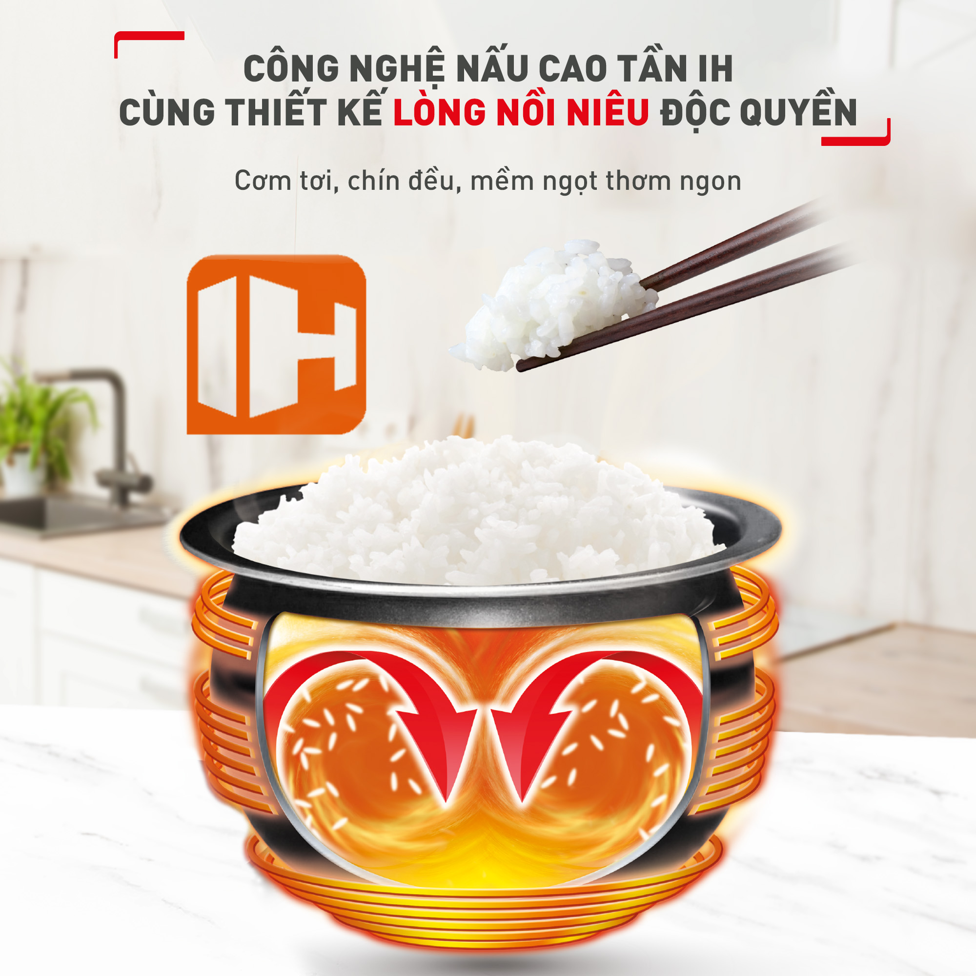 Nồi cơm điện tử cao tần Tefal mini 0.7L RK604165 - Hàng chính hãng