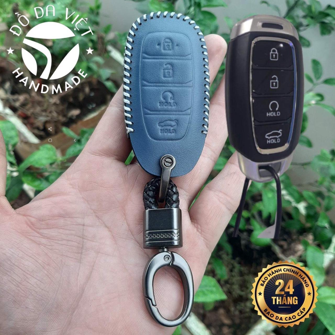 Bao da chìa khoá HYUNDAI ACCENT 2021-2023, DA BÒ THẬT, BH 24 THÁNG