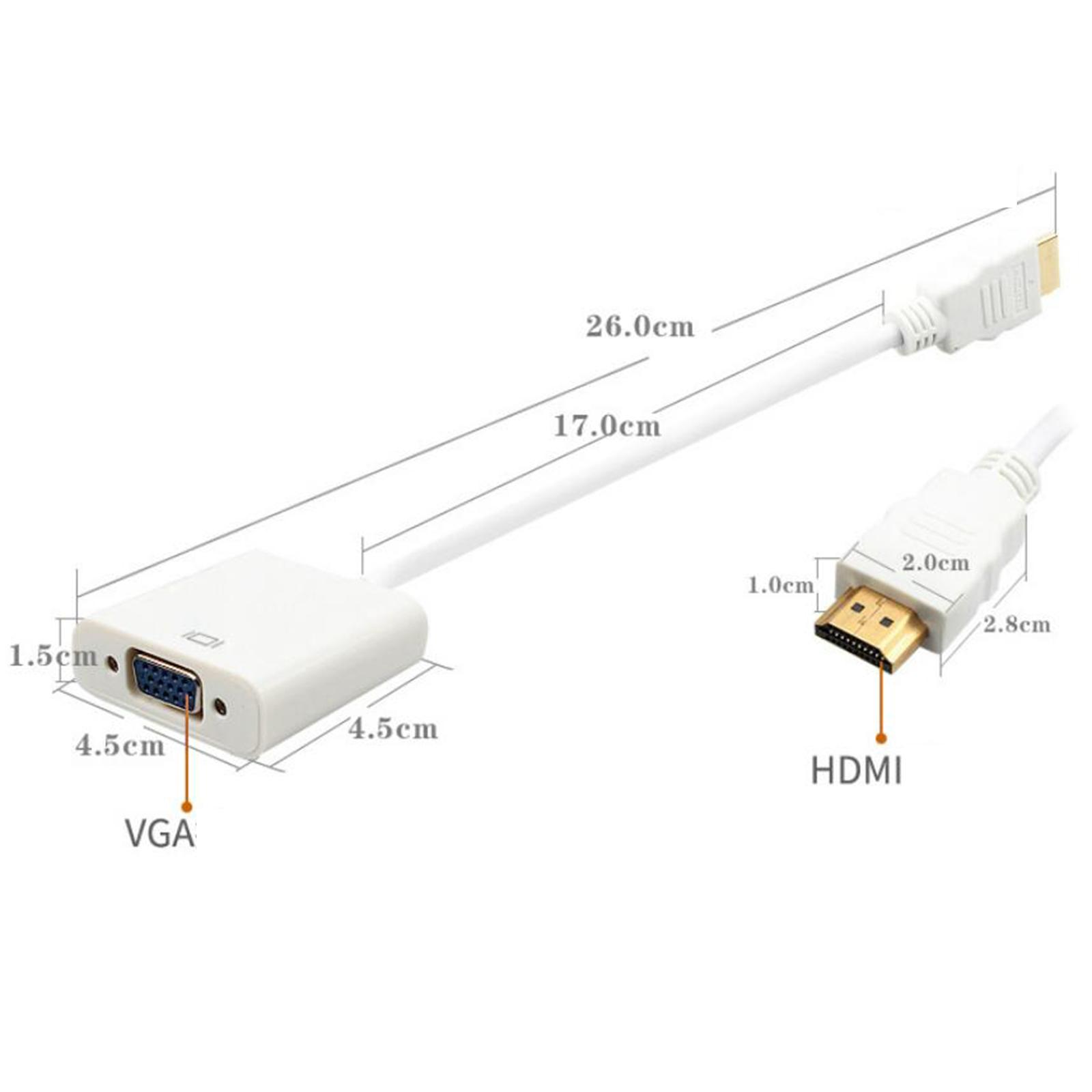 Cable to VGA 1080P Video Cable for Desktop PC
