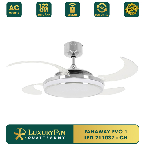 Quạt trần cánh cụp cánh xòe FANAWAY EVO1 - Điều khiển từ xa - Hàng chính hãng