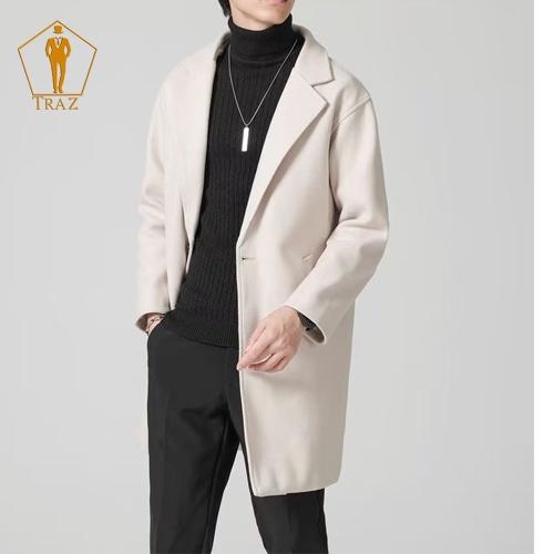 Áo khoác dạ măng tô nam hàn quốc dáng ngắn TRAZ đen xám be mangto trench coat mantle manto big size XXL 3XL 4XL 5XL