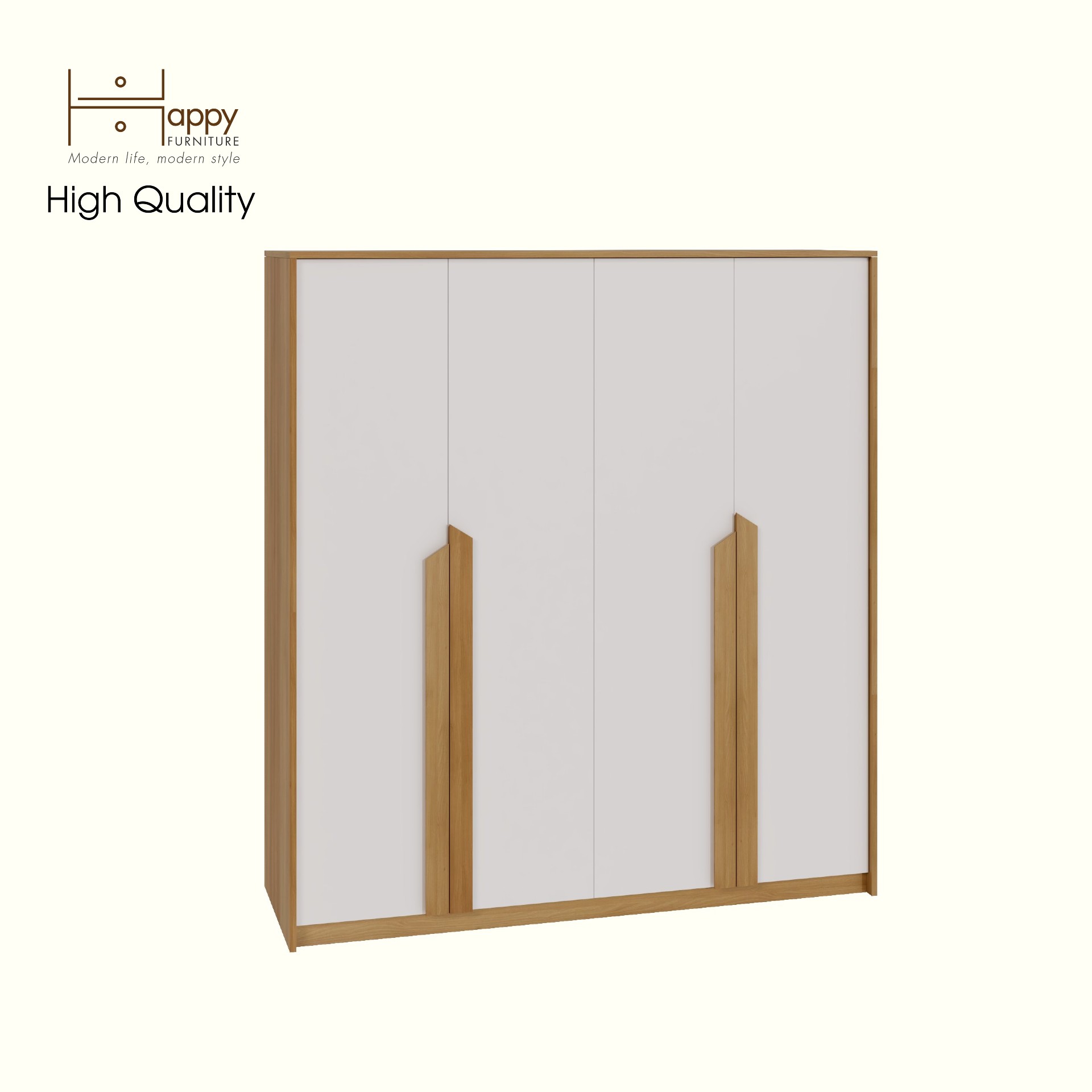 [Happy Home Furniture] PONIX, Tủ quần áo 4 cánh mở, 160cm x 54cm x 176cm ( DxRxC), TCM_114