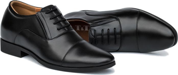 GIÀY TĂNG CHIỀU CAO GIÀY CAO DÀNH CHO NAM GIỚI T51 ĐEN TRƠN - CAO 6CM GIÀY ĐỘN NAM CAO VƯỢT TRỘI