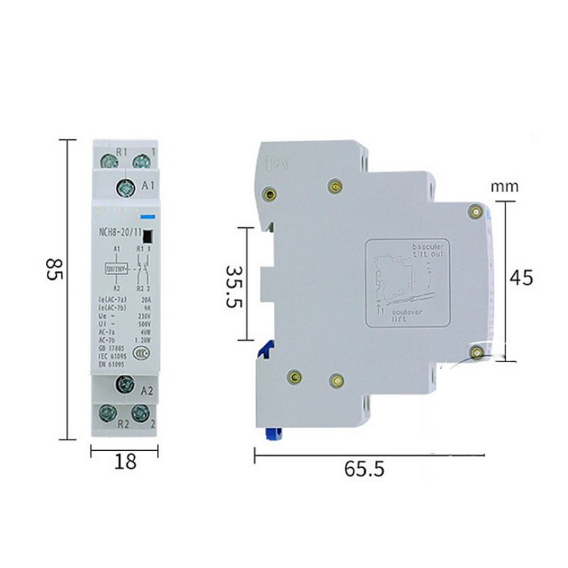 Khởi Động Từ Contactor Đóng Cắt Điện 25A SHP-NCH8-25