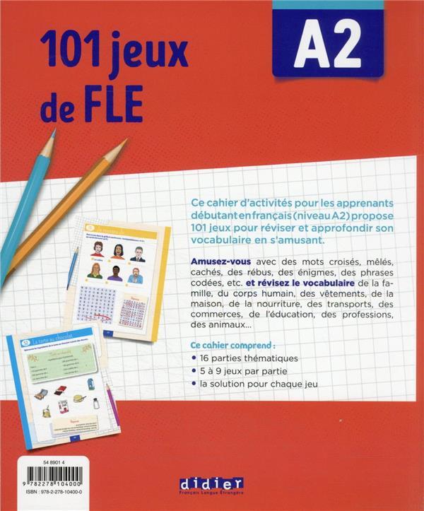 Sách học tiếng Pháp: 101 Jeux De Fle A2 - Cahier