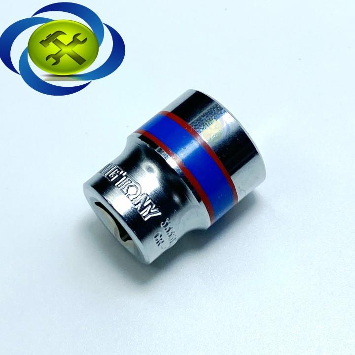 Tuýp 3/8 inch 17mm 6 cạnh màu trắng loại ngắn Kingtony 333517M