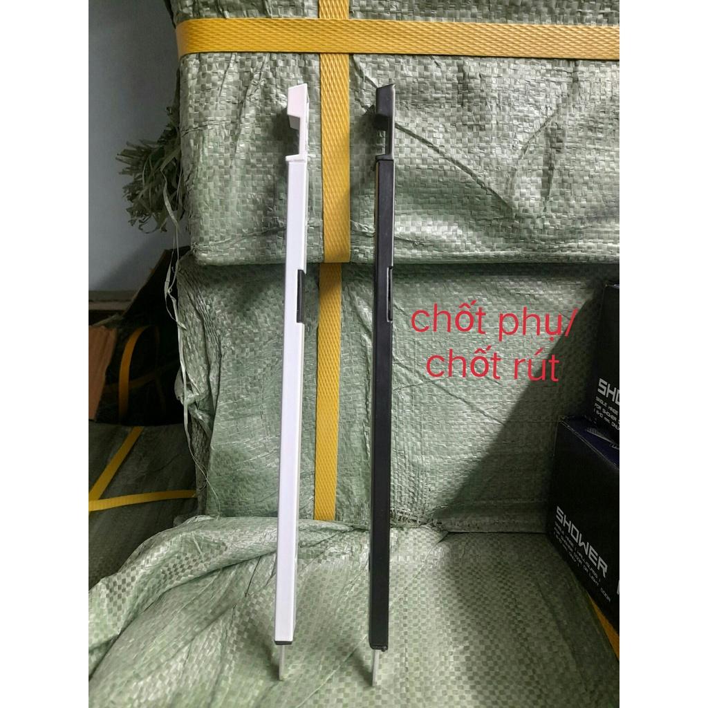 Thanh chốt rút 54cm cửa đi nhôm XINGFA (Chốt rút/ Chốt phụ dài) Đen/Trắng