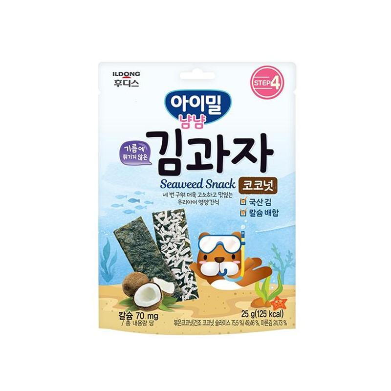 Snack rong biển ăn dặm Ildong Hàn Quốc Ayimeal Yumyum vị Dừa dành cho bé từ 7M+ (Date 8/2022)