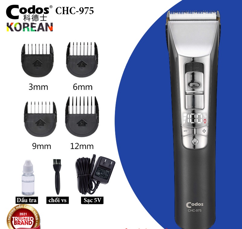 Codos CHC 975 Tông Đơ Cắt Tóc Lưỡi Ceramic Cao Cấp