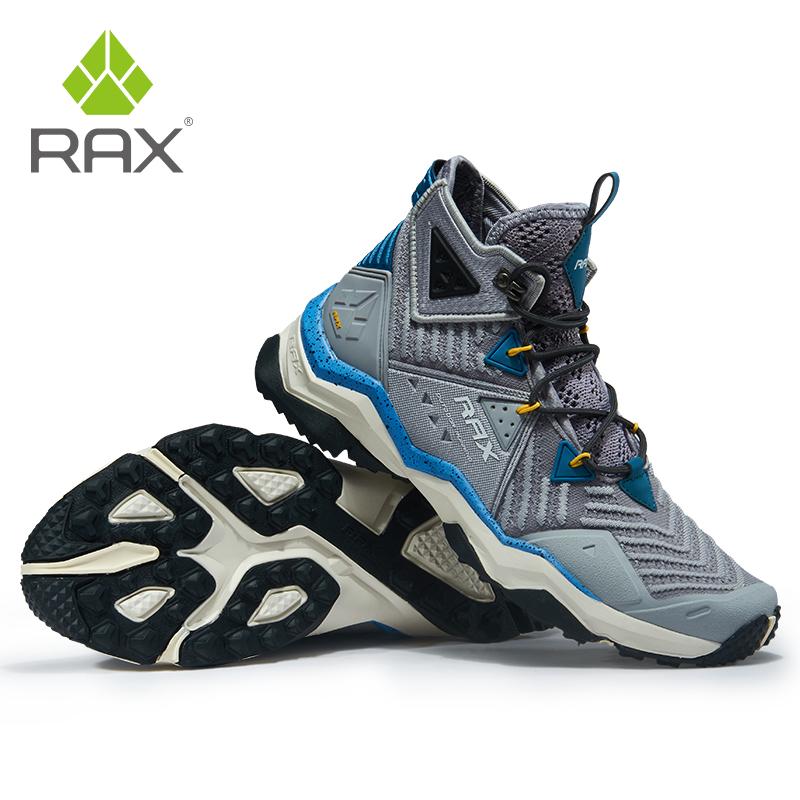RAX Nam Chuyên Nghiệp Đi Bộ Đường Dài Giày Giày Leo Núi Ngoài Trời Giày Cho Núi Cắm Trại Giày Cho Nam Đi Bộ Giày Size Lớn Color: carbon black Shoe Size: 44