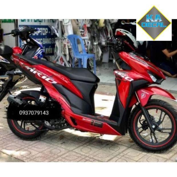 Tem rời Vario dán xe đỏ