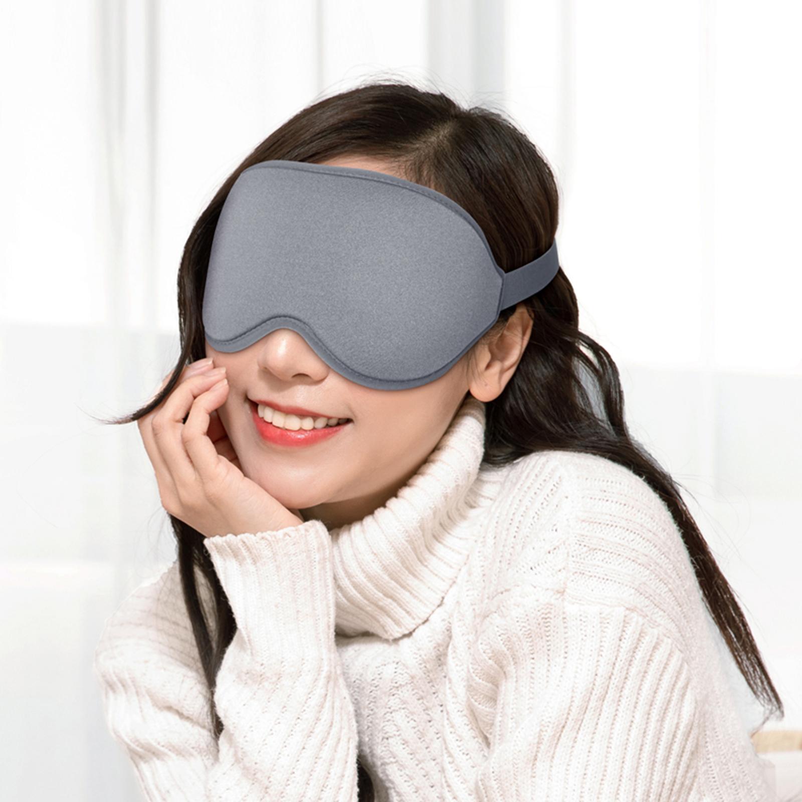 3D Sleep Mask Sleeping Eye Mask Light Blocking Sleep Masks for Women Men Skin-Friendly Breathable Blindfold Ice Silk Eye Mask